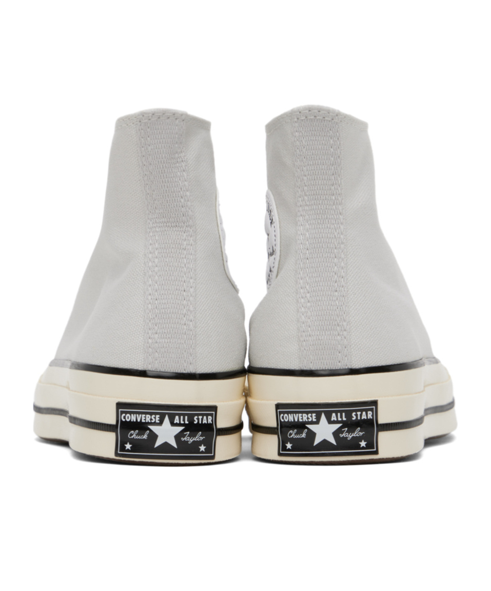 Converse Logo Patch High Upper Board Shoes In White