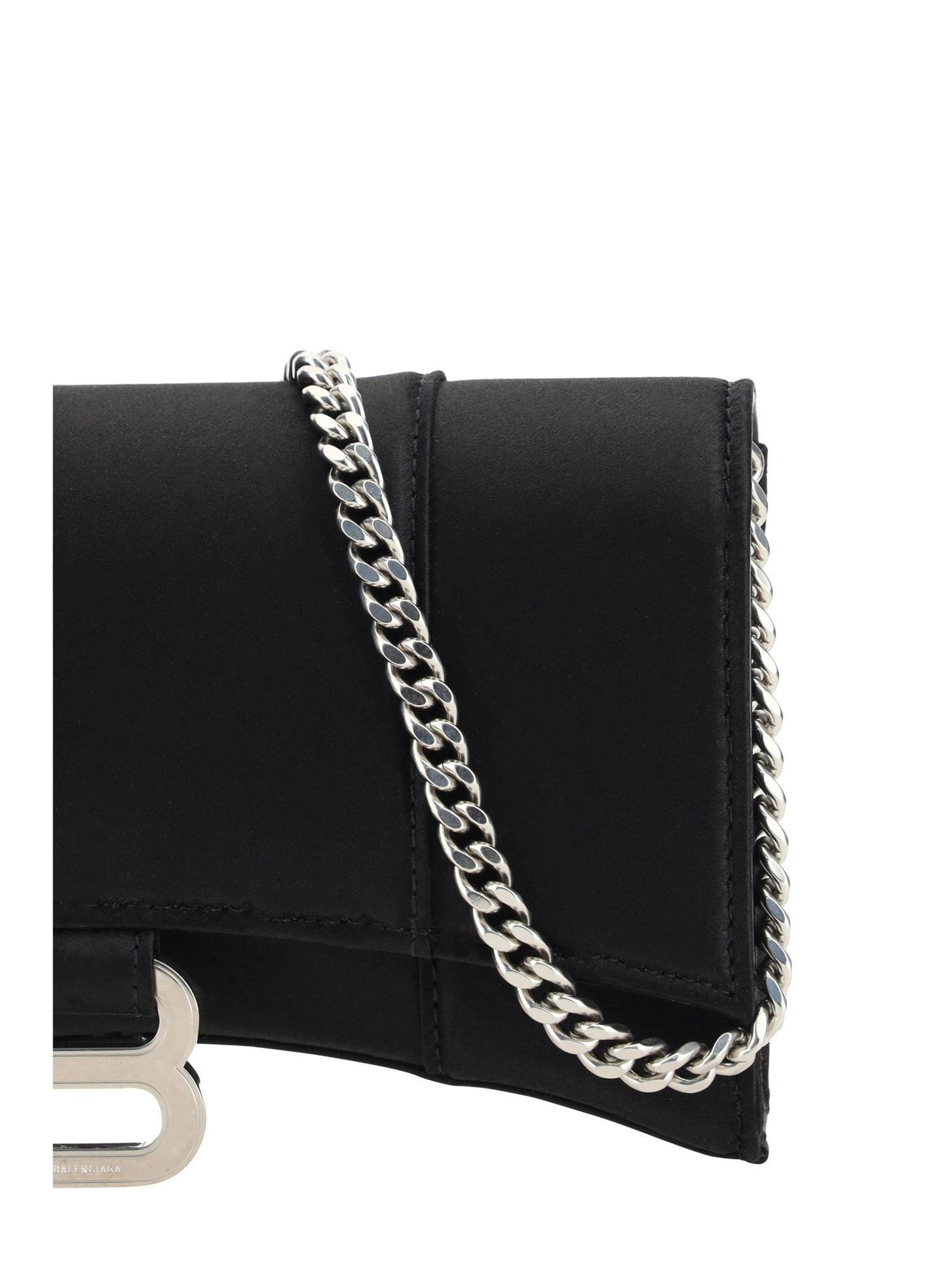 Balenciaga Hourglass Wallet On Chain Smallleathergoods In Black