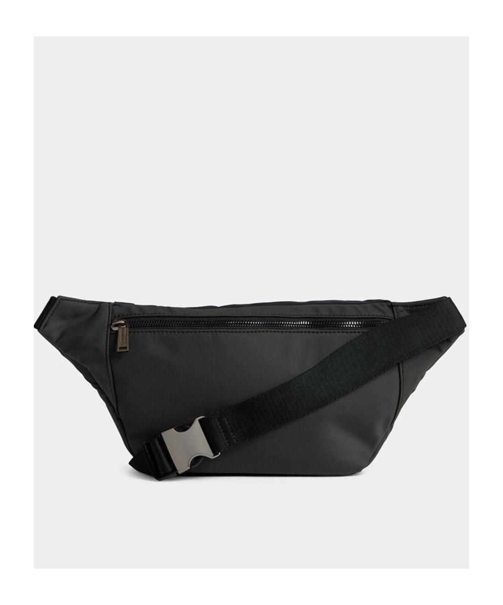 Dsquared2 Logo-embossed Canvas Belt Bag In Black