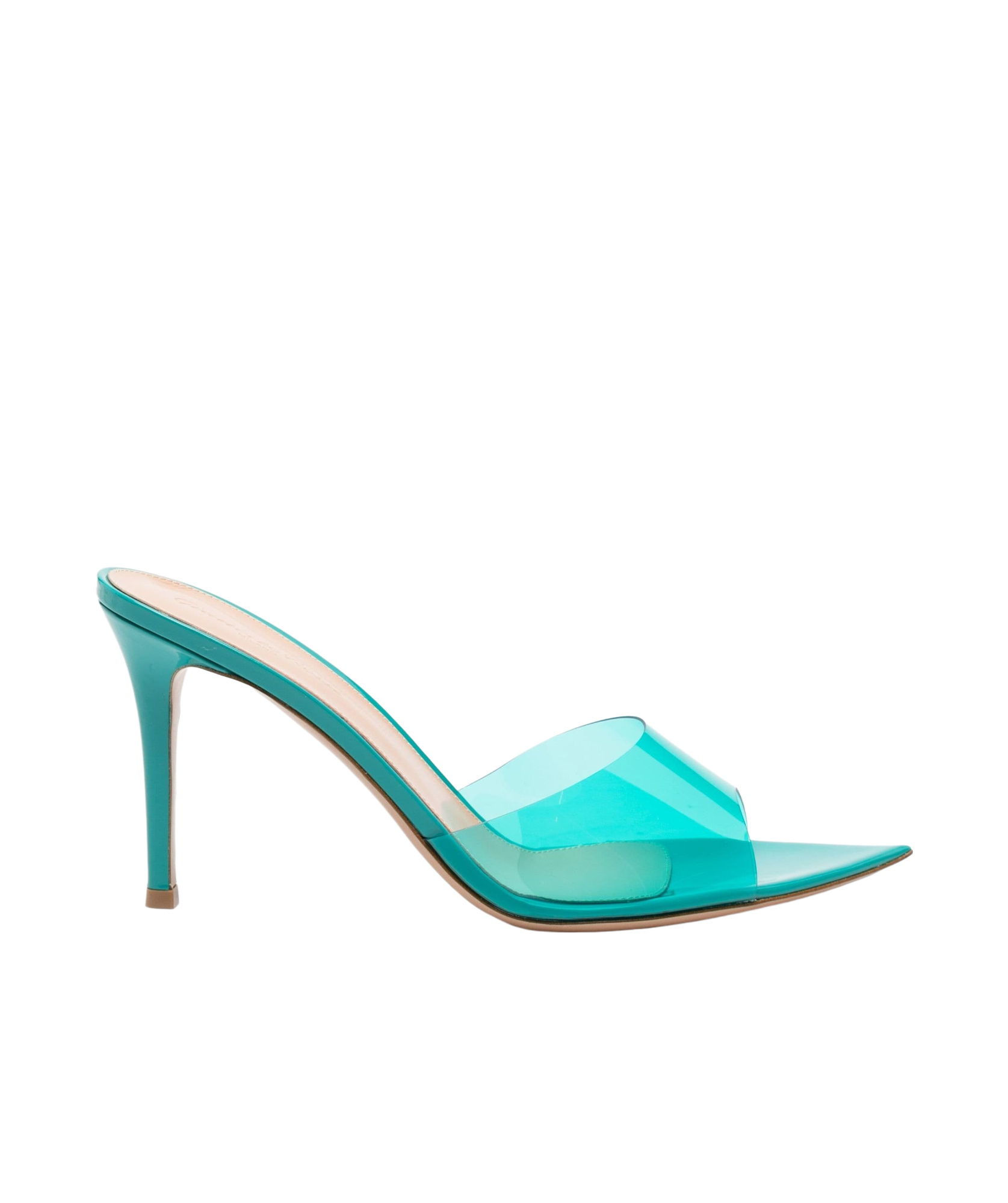 GIANVITO ROSSI ELLE 85MM TRANSPARENT-STRAP MULES 
