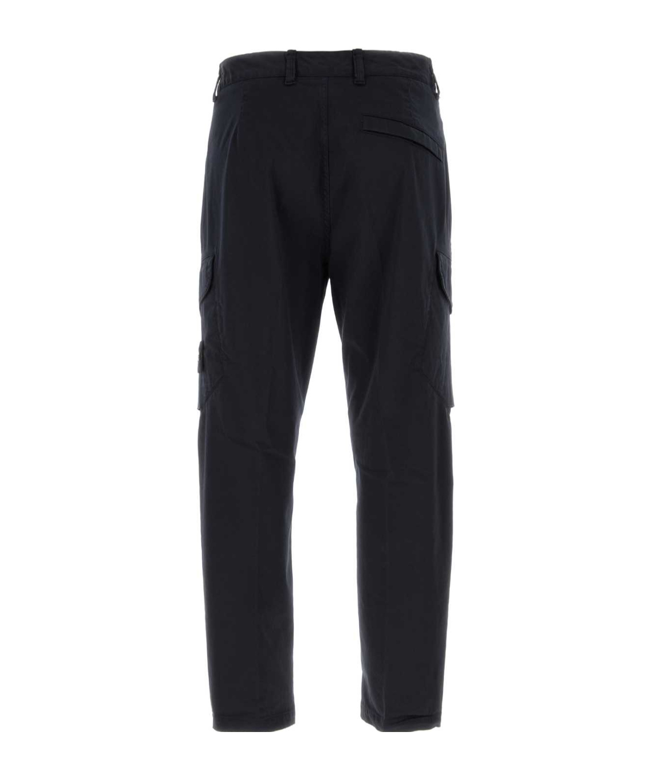 Stone Island Cotton Cargo Trousers In Blue