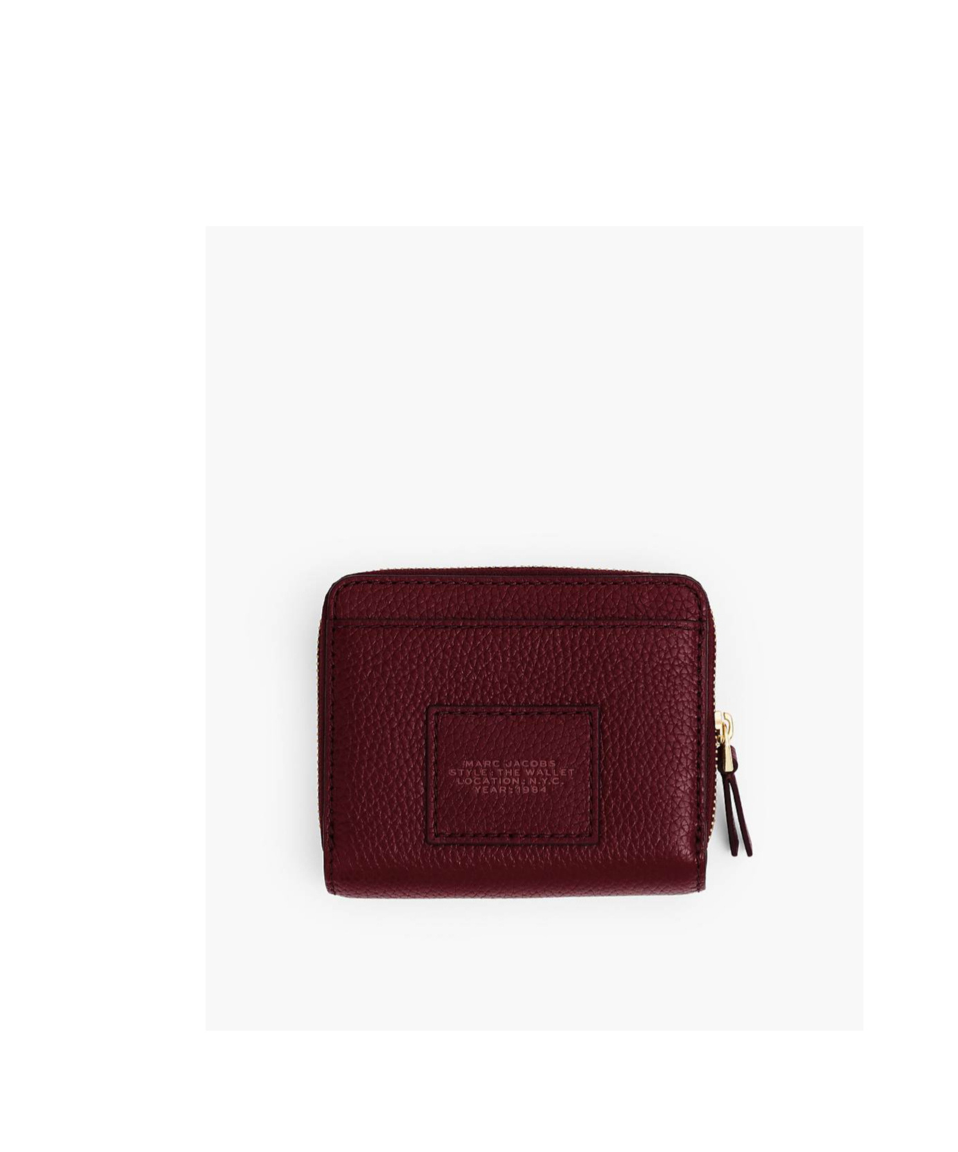 Marc Jacobs Logo Printed Zipped Mini Compact Wallet In Brown