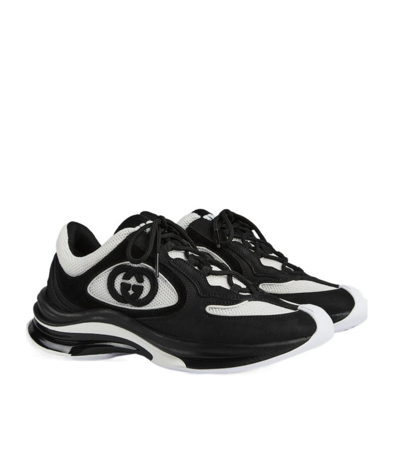 Gucci Run Sports Shoes In Black