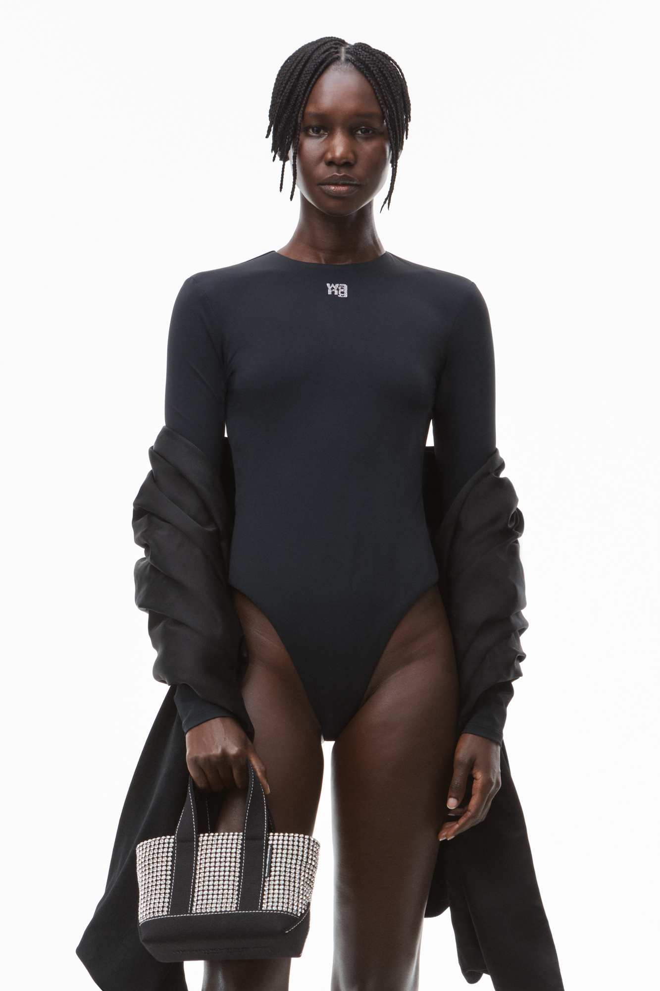 ALEXANDER WANG LOGO-PRINT BODYSUIT 