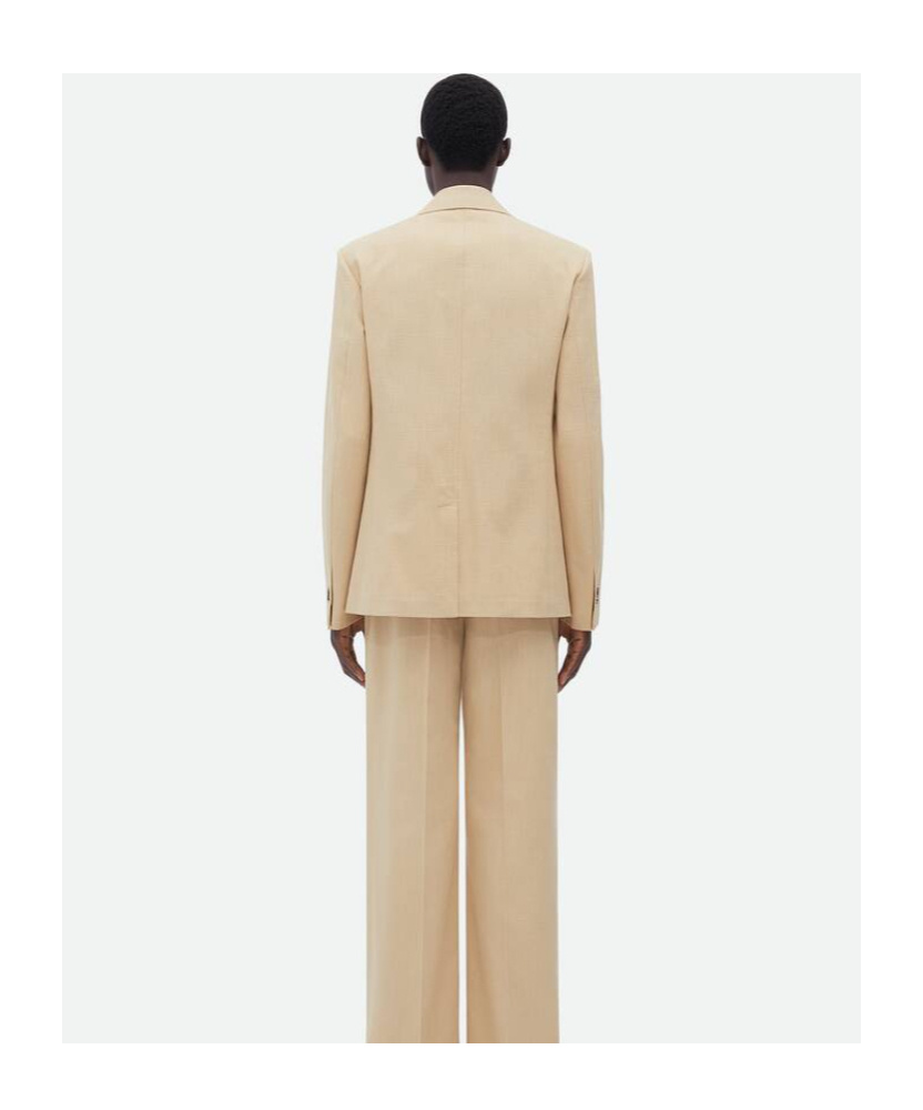 Bottega Veneta Textured Suit Jacket In Nude