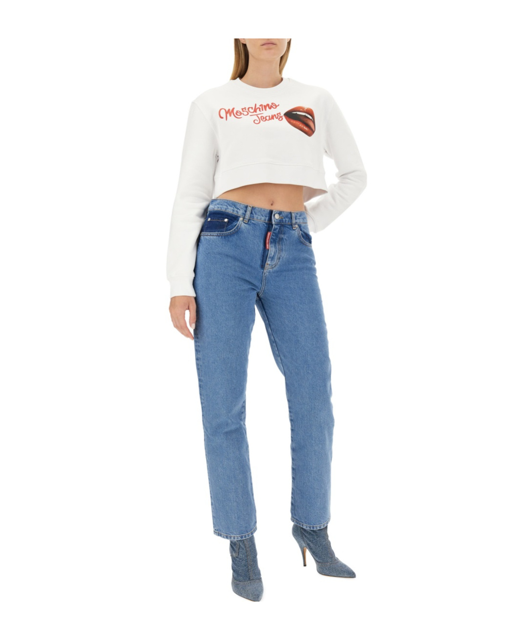 Moschino Sweatshirt With Logo In White