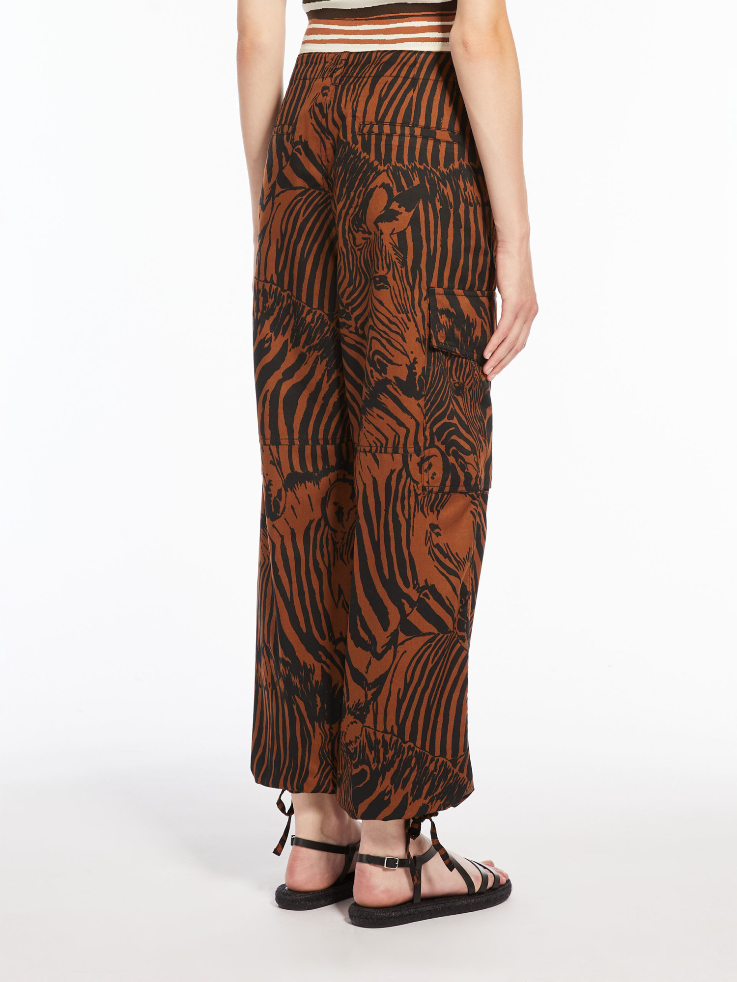 Weekend Max Mara Waist Drawstring Casual Pants In Brown