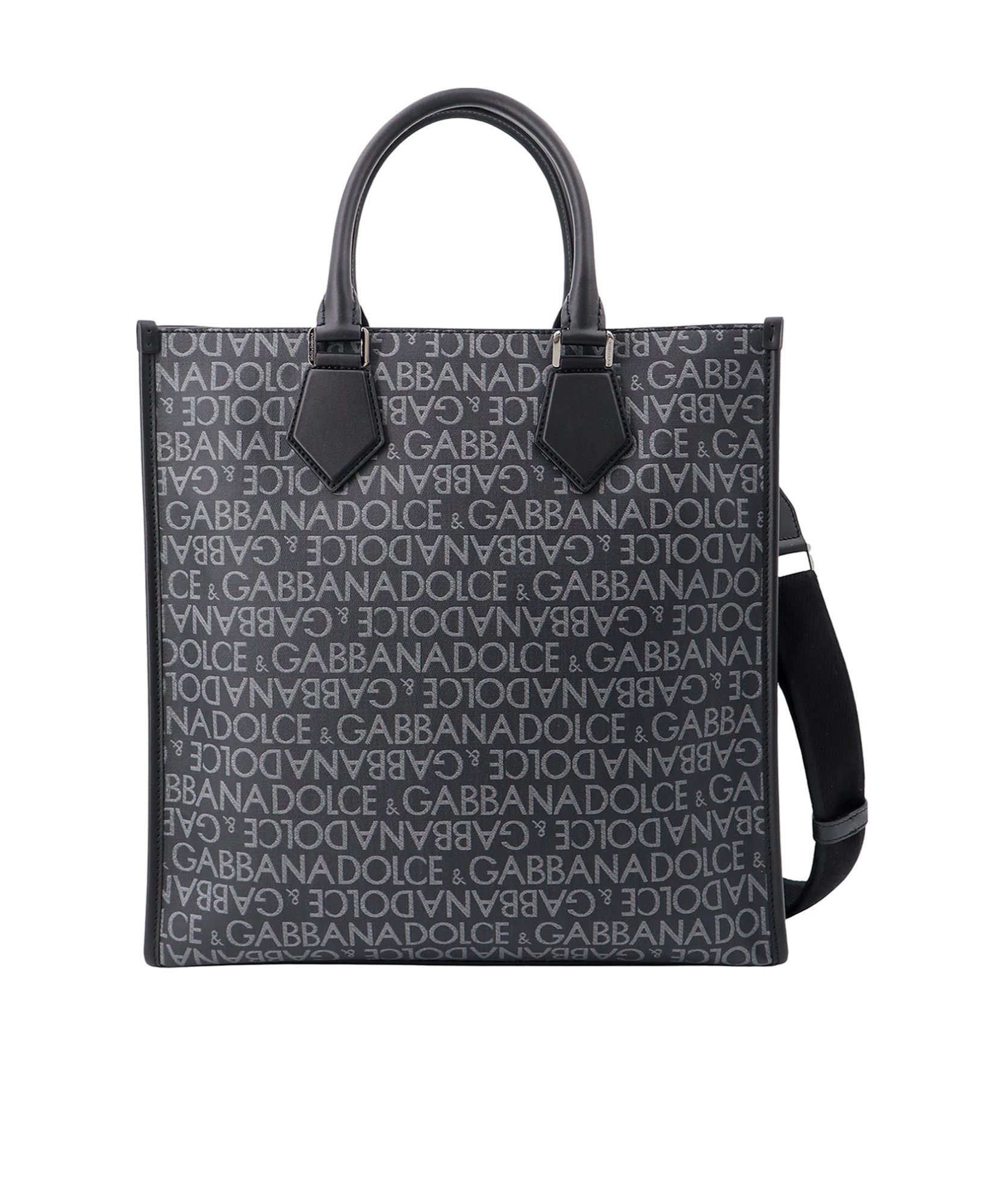 Dolce & Gabbana Shopping Logo-print Tote Bag In Black