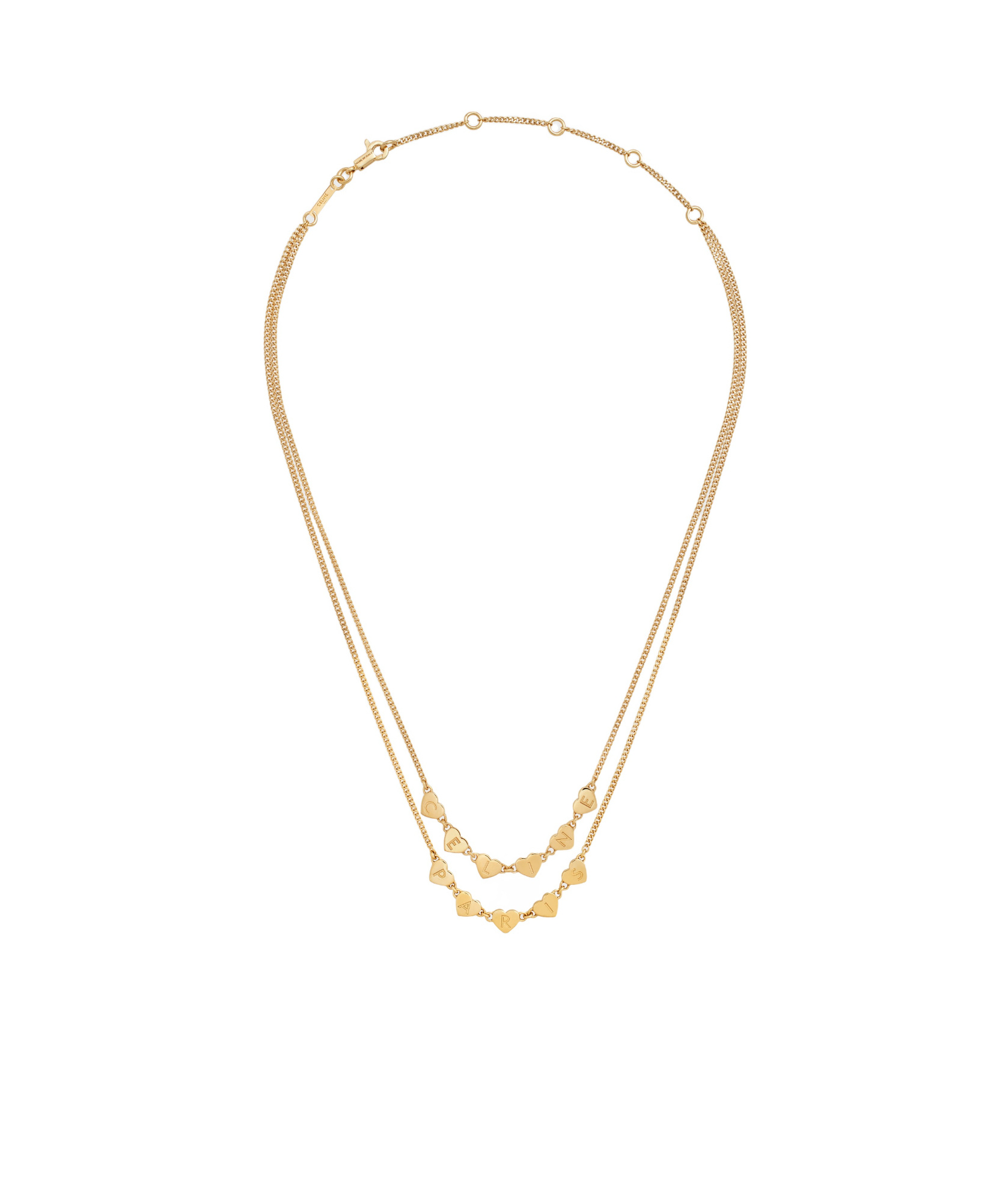 Celine C É Cor Ur  Double Necklace In Yellow