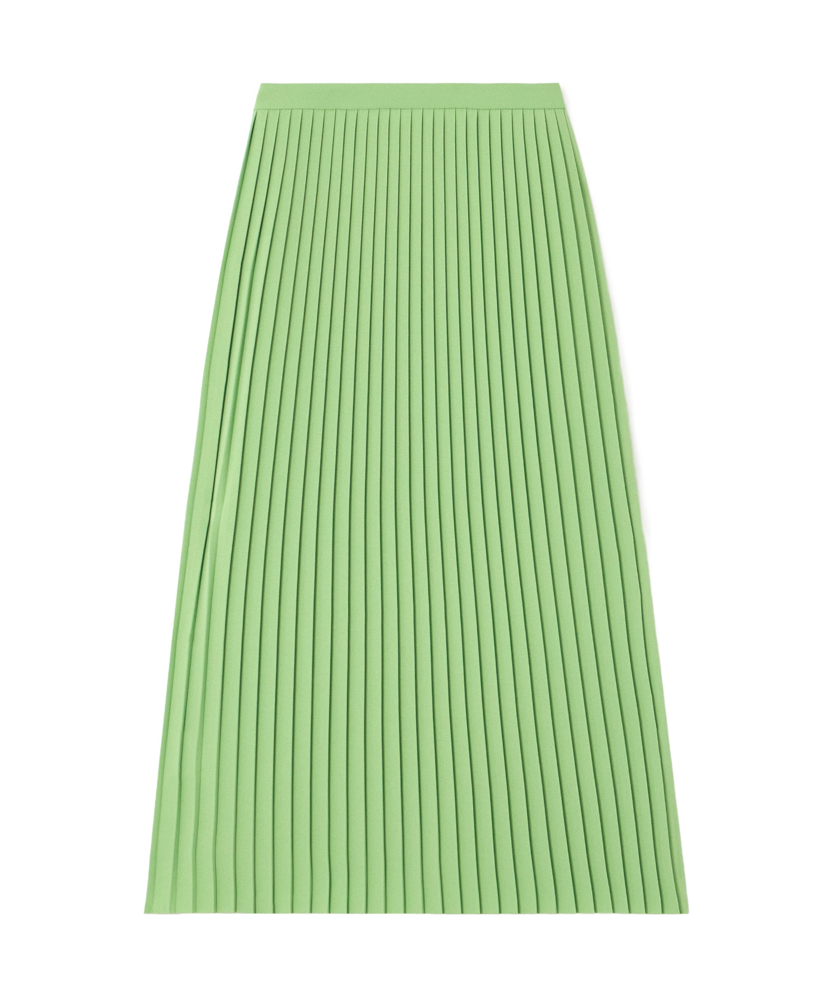 Dries Van Noten Pleated Mid-length Skirt In Green