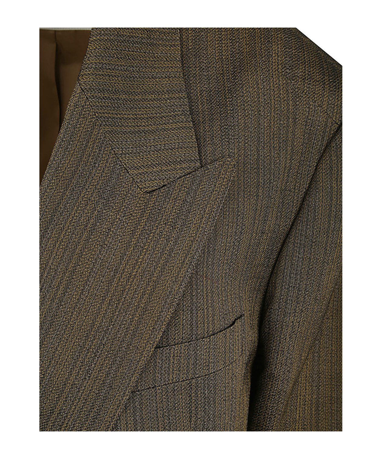 Shop Dries Van Noten Double-breasted Suit Jacket In Brown