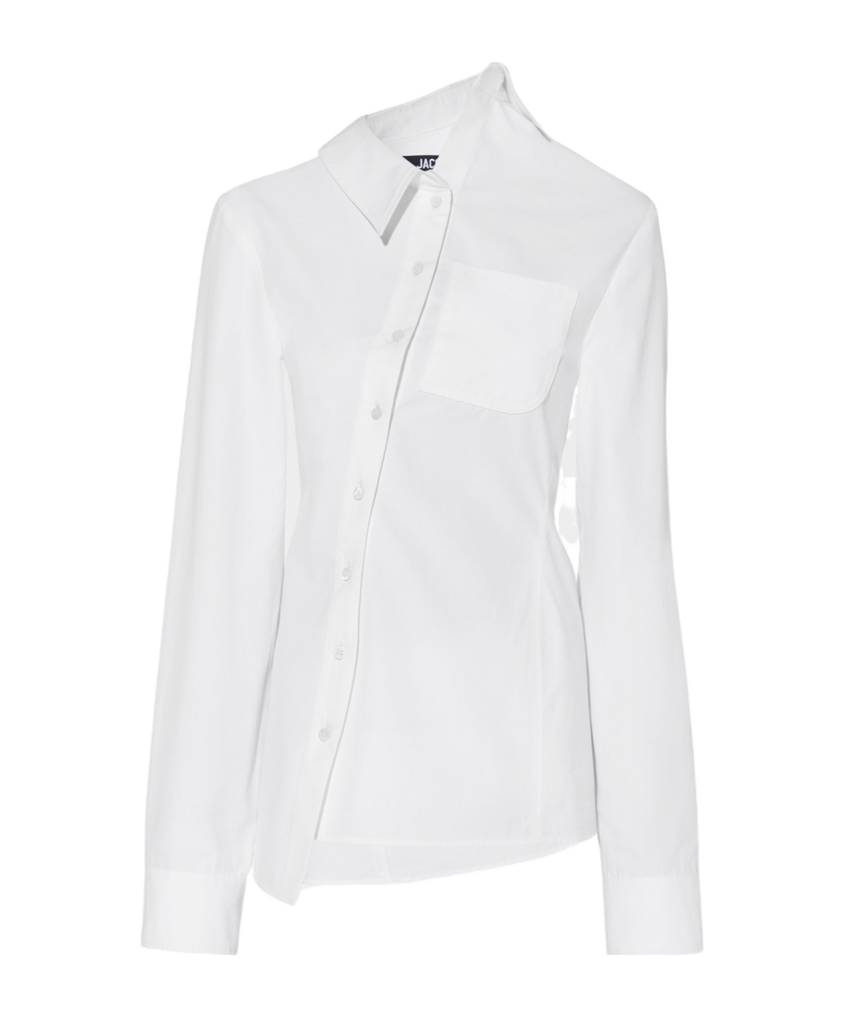 Jacquemus Pablo Asymmetric Button-up Shirt In White