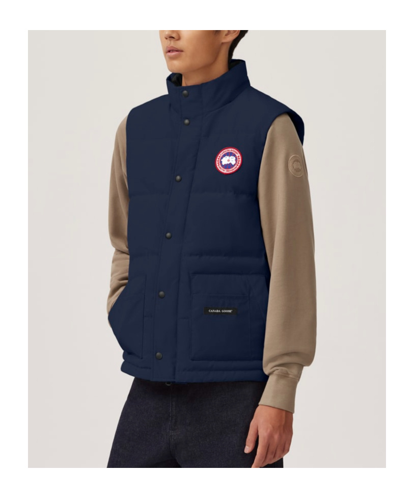 Canada Goose Mens Atlantic Navy Freestyle Sleeveless Shell-down Gilet In Blue