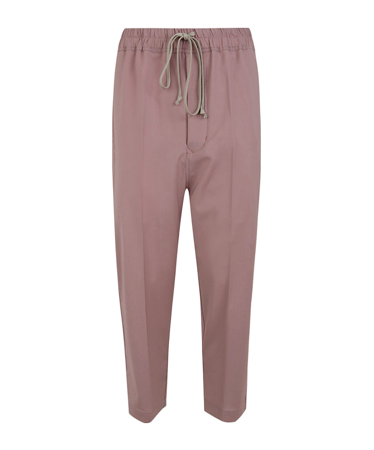 Rick Owens Pressed-crease Cropped Trousers In Brown