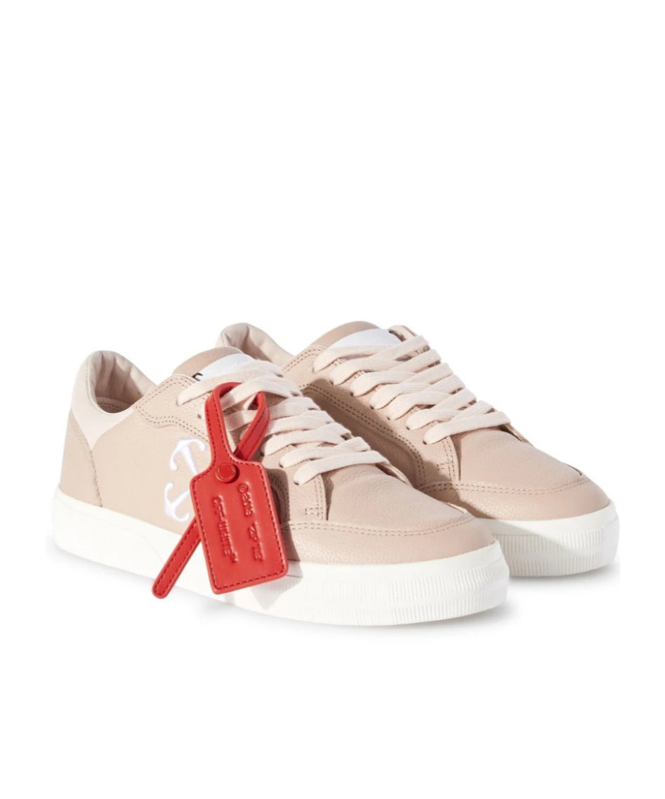 Off-white New Low Vulcanized Calf Leather Sneaker In Nude