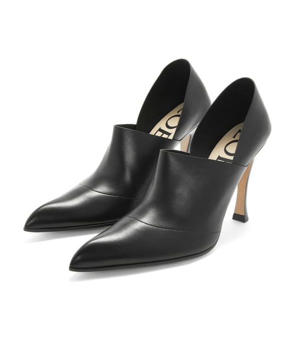 Loewe Leather Comic Folded Pumps 90 In Black