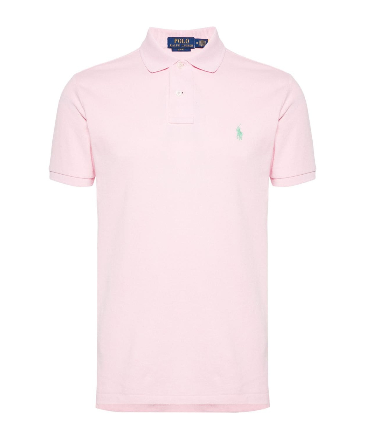 Shop Polo Ralph Lauren Embroidered-logo Piqué Polo Shirt In Pink