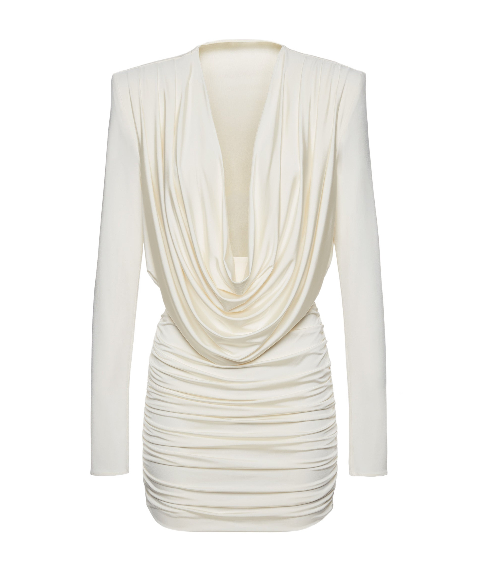 Magda Butrym Draped Ruched Minidress In White