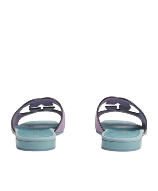 Gucci Interlocking Gg Cut-out Leather Sandals In Multi