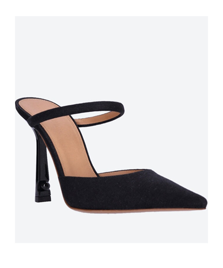 Off-white Woman Sandals Black Size 10 Textile Fibers In Black