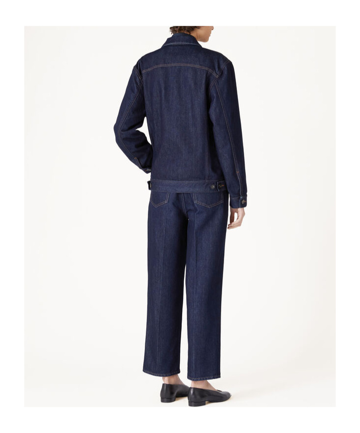 Loro Piana Giacca Cyrius Oversize Denim Coat In Black
