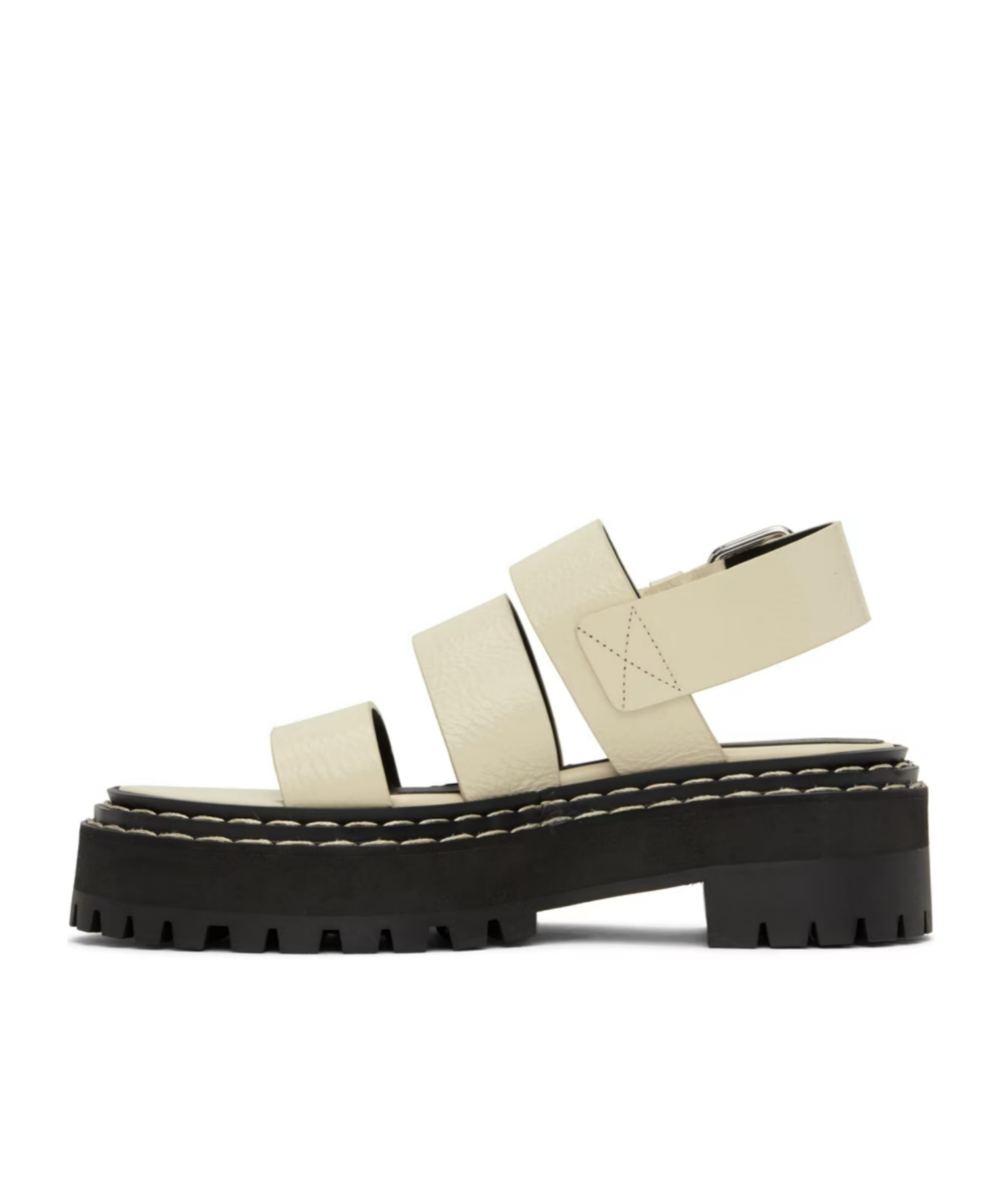 Shop Proenza Schouler Stitch Details Open-toed High-heeled Sandals In Black
