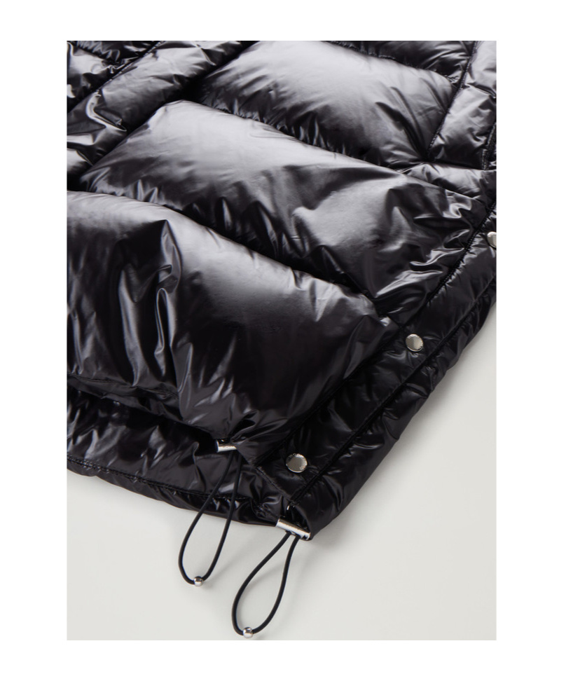 Shop Woolrich Padded Hooded Coat In Black