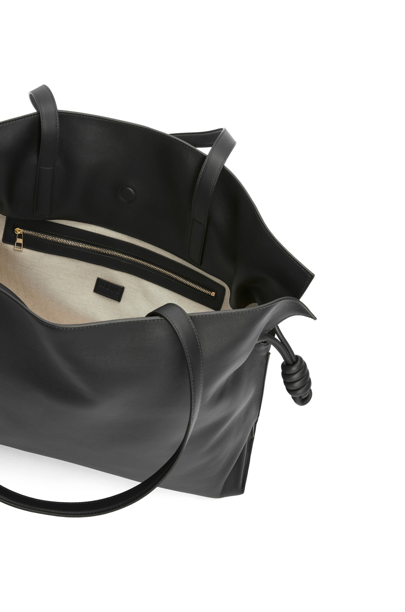 Loewe Xl Flamenco Clutch In Nappa Calfskin In Black
