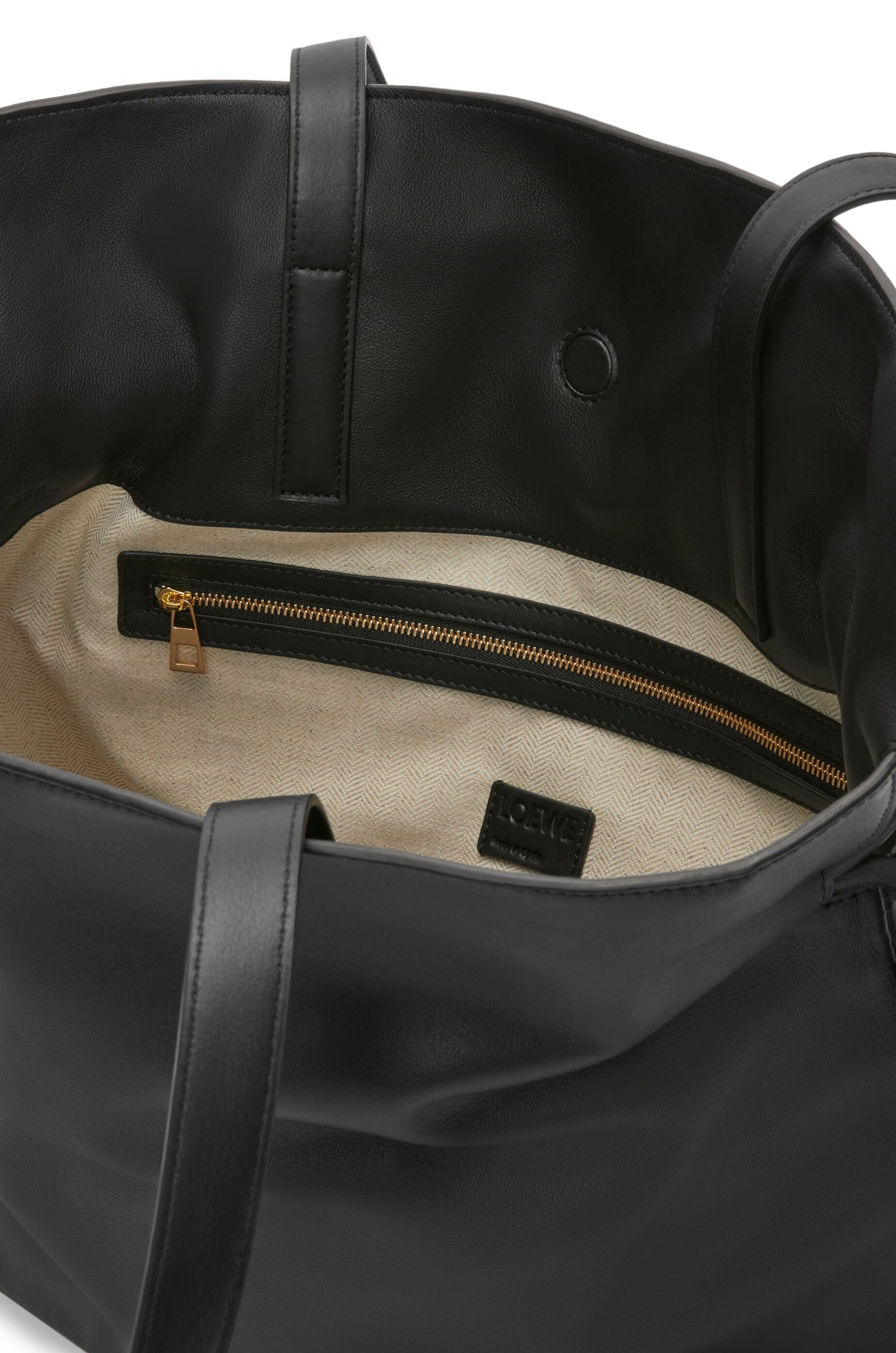 Loewe Flamenco Medium Clutch Bag In Napa Leather In Black