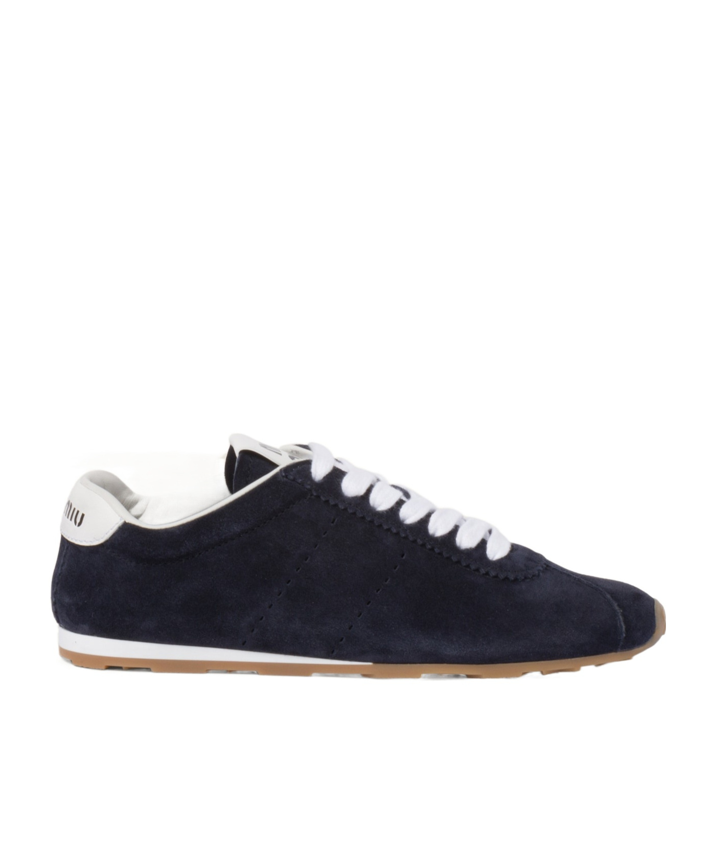 Miu Miu Fabric And Suede Sneakers With Contrast Sole