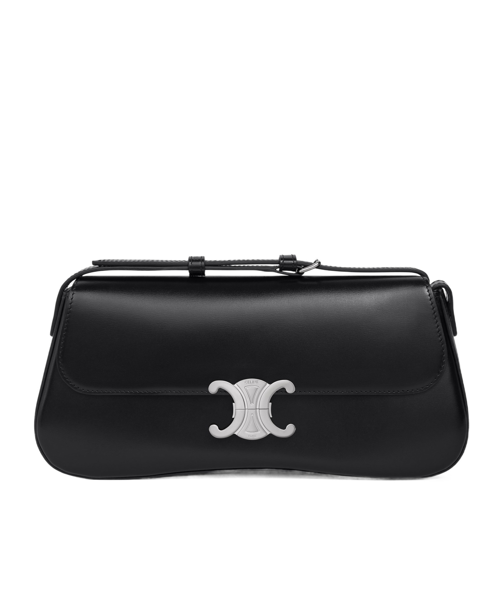 Celine Lola Medium Handbag In Shiny Calfskin In Black