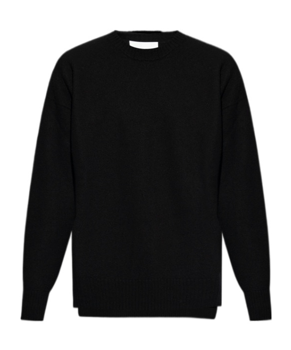 Jil Sander Crewneck Long-sleeved Jumper In Black