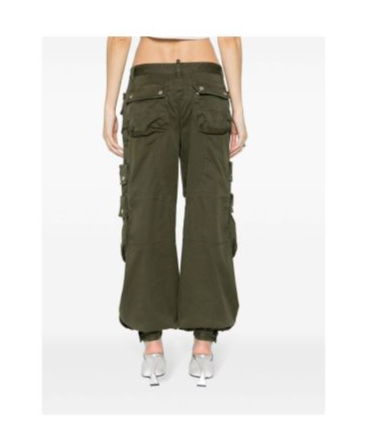 Dsquared2 Wide Leg Cargo Pants In Green