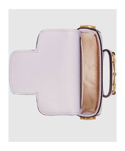 Gucci Horsebit 1955 Leather Mini Bag In Purple