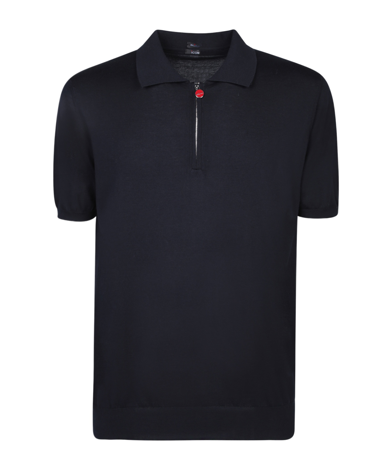 Shop Kiton Fine-ribbed Cotton Polo Shirt In Black