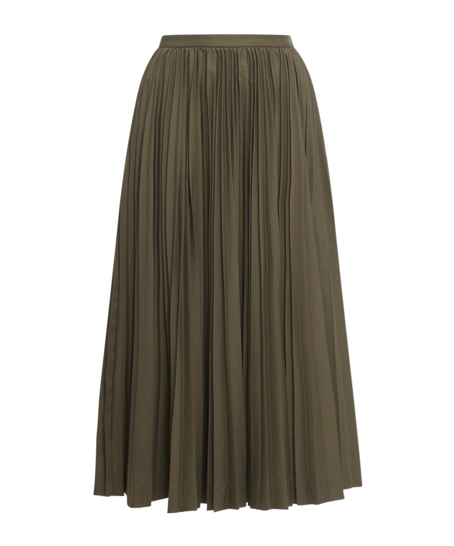 Dior Cotton Accordion Midi Skirt In Brown