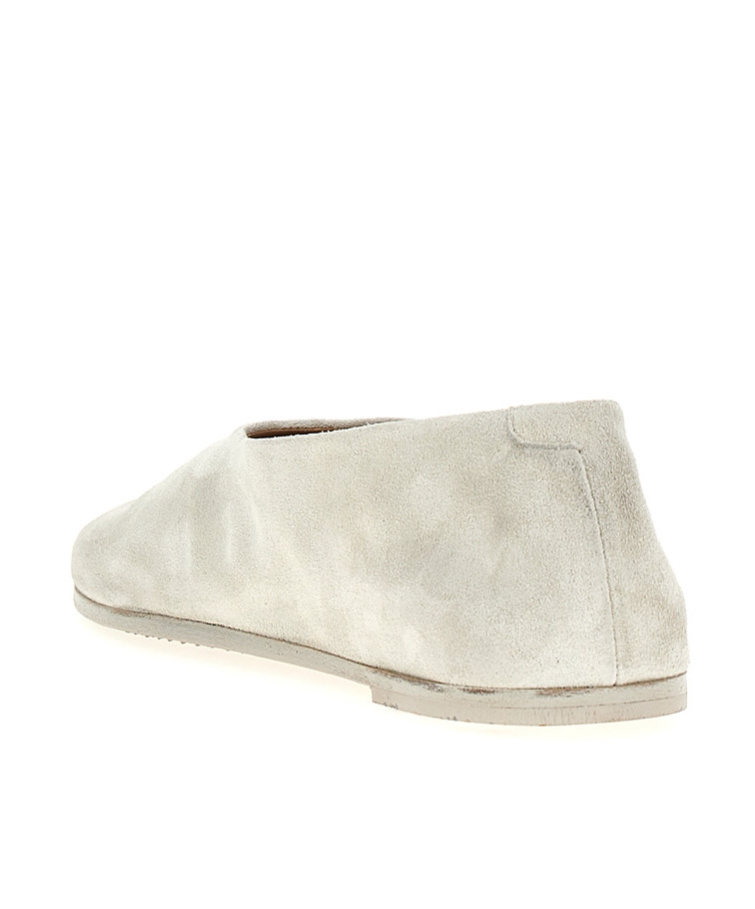 Marsèll Flat Sole Ballet Flats With Round Toe In White