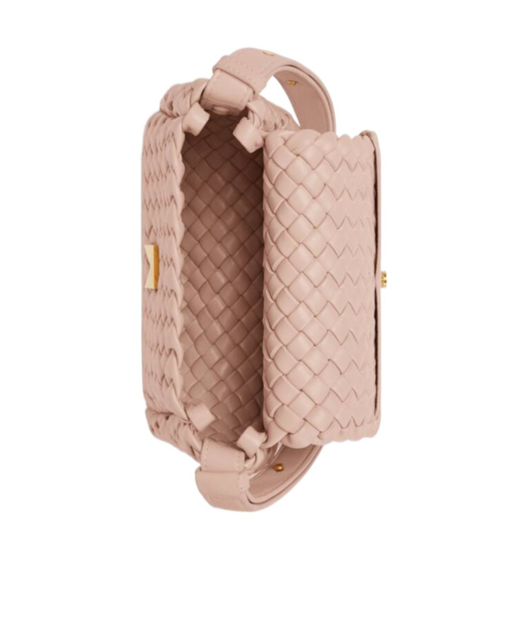 Bottega Veneta Small Leather Cobble Shoulder Bag In Nude