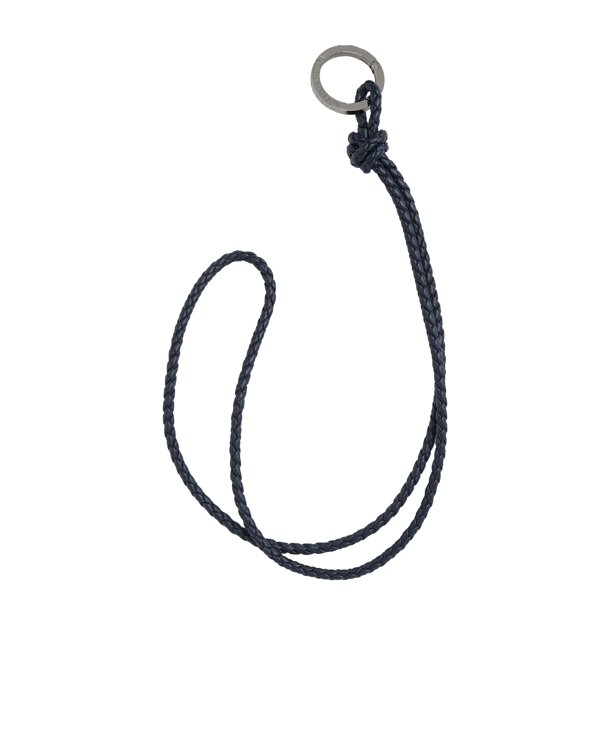 Bottega Veneta Intreccio Weaves Long Key Rings In Black