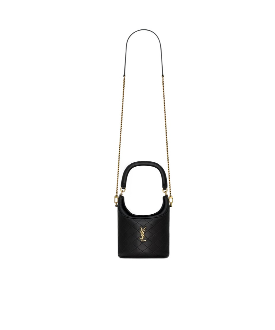 Saint Laurent Gaby Bucket Bag In Black