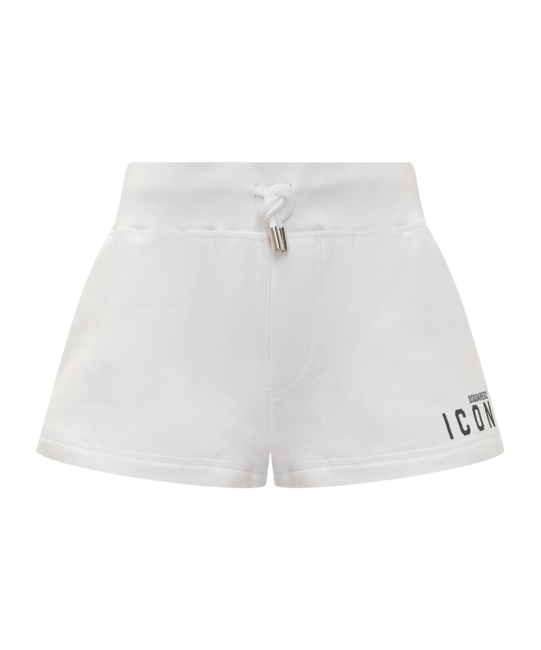 Dsquared2 Icon Logo Printed Drawstring Shorts In White