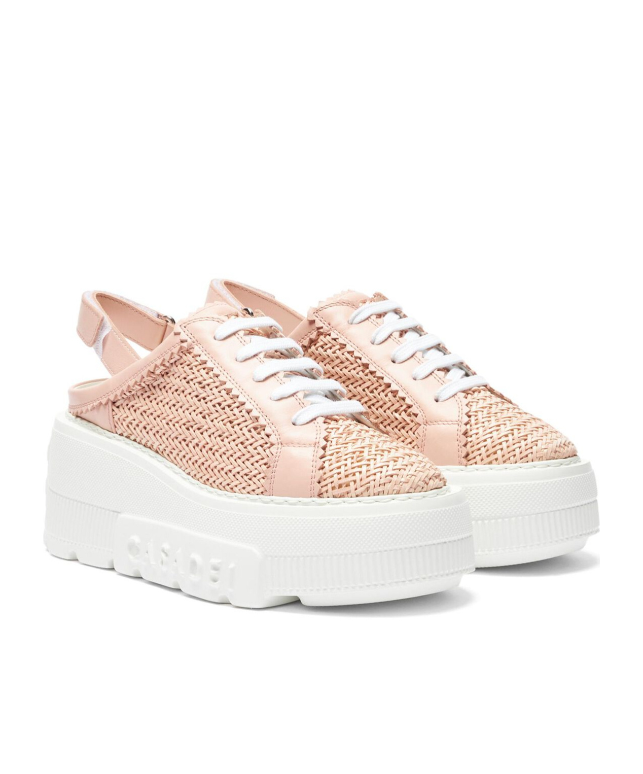 Casadei Hanoi Slingback Leather Sneakers In White