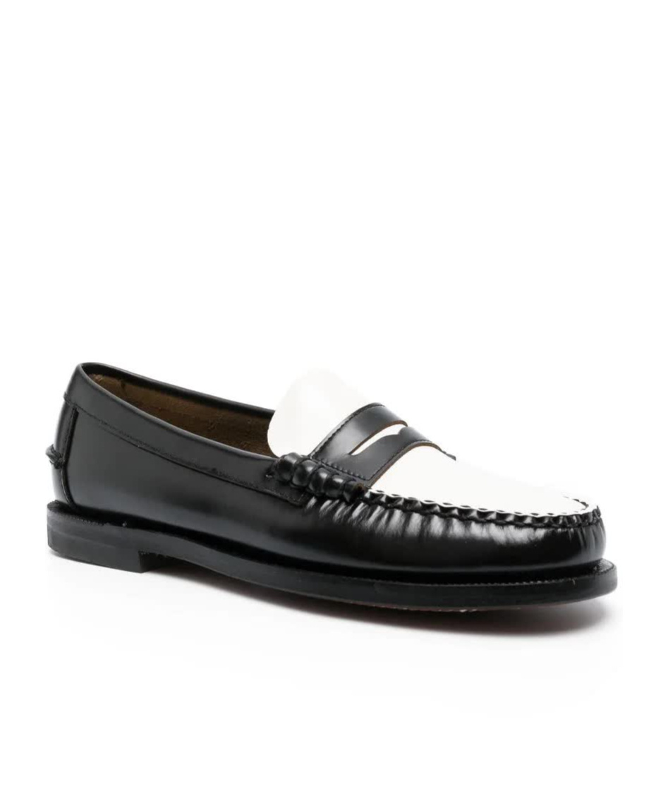 Shop Sebago Two-tone Leather Oxford Shoes In Black