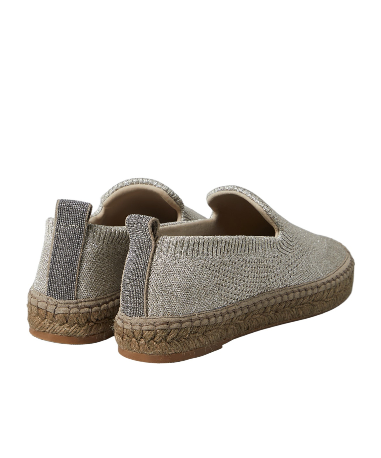 Brunello Cucinelli Monili-trim Slip-on Espadrilles In Nude