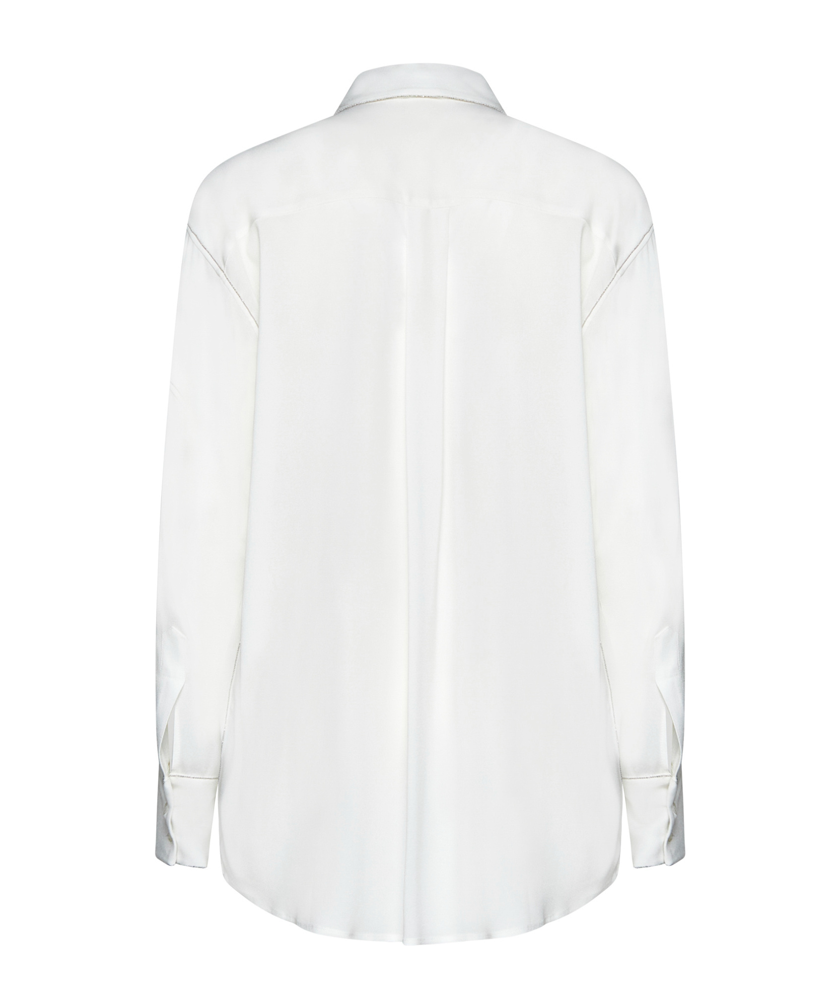 Fabiana Filippi Button-up Georgette Shirt In White