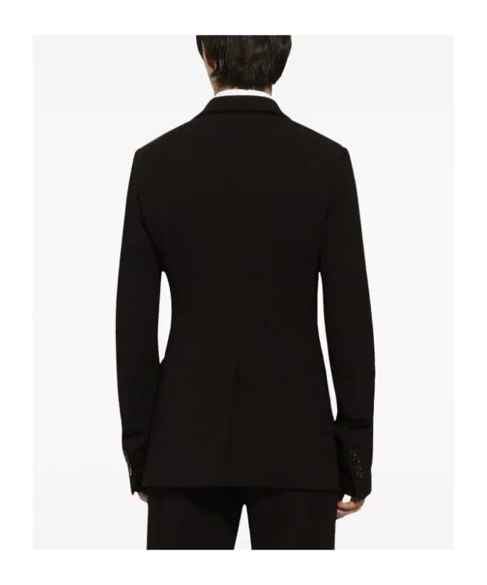 Dolce & Gabbana Single-breasted Cotton-blend Blazer In Black