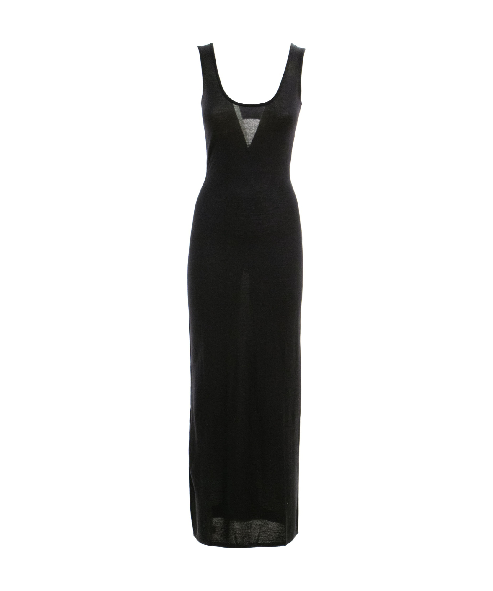 Saint Laurent Wool Tank Dress In Black