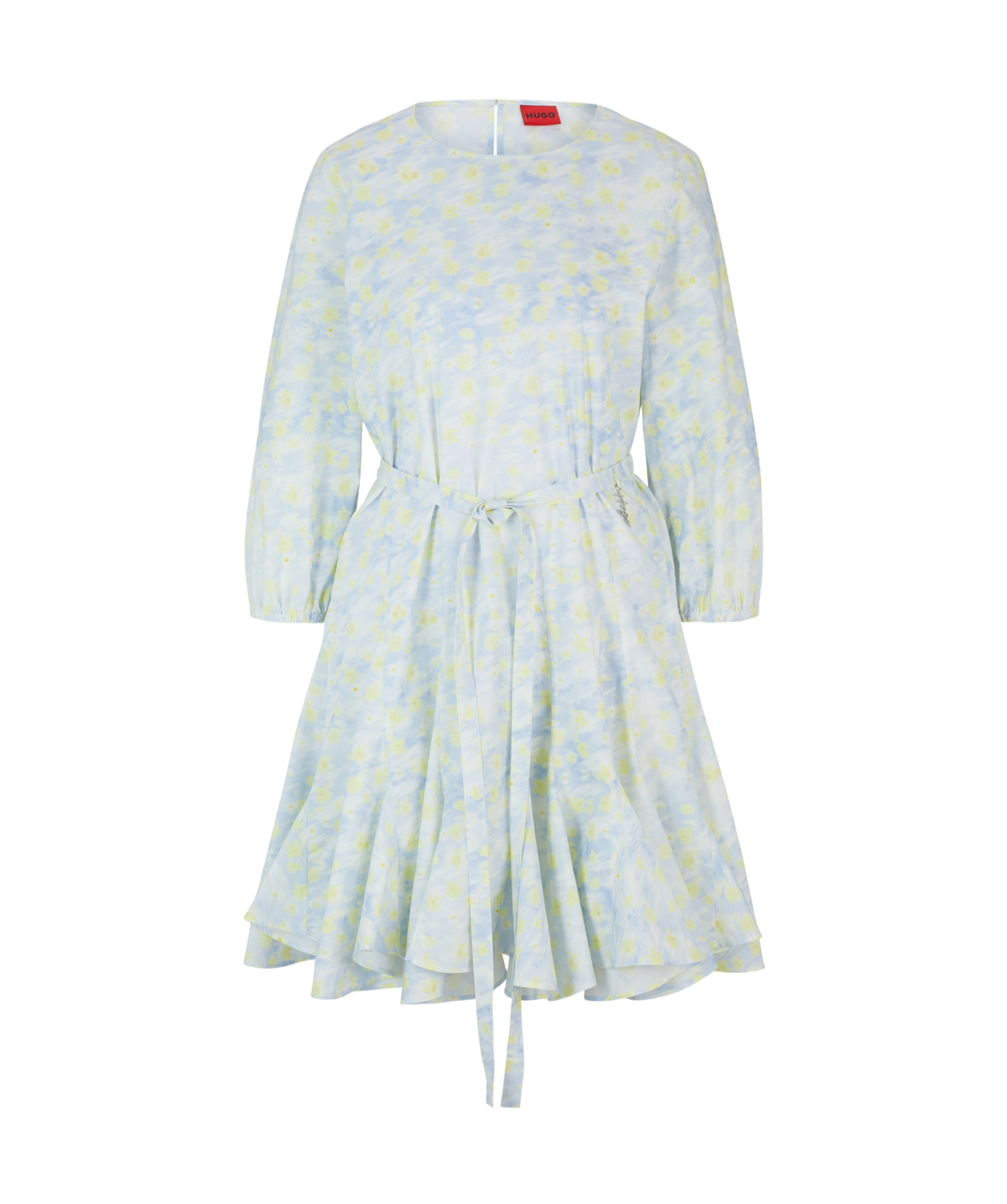 Hugo Boss Lotus Leaf Edge Dress In White
