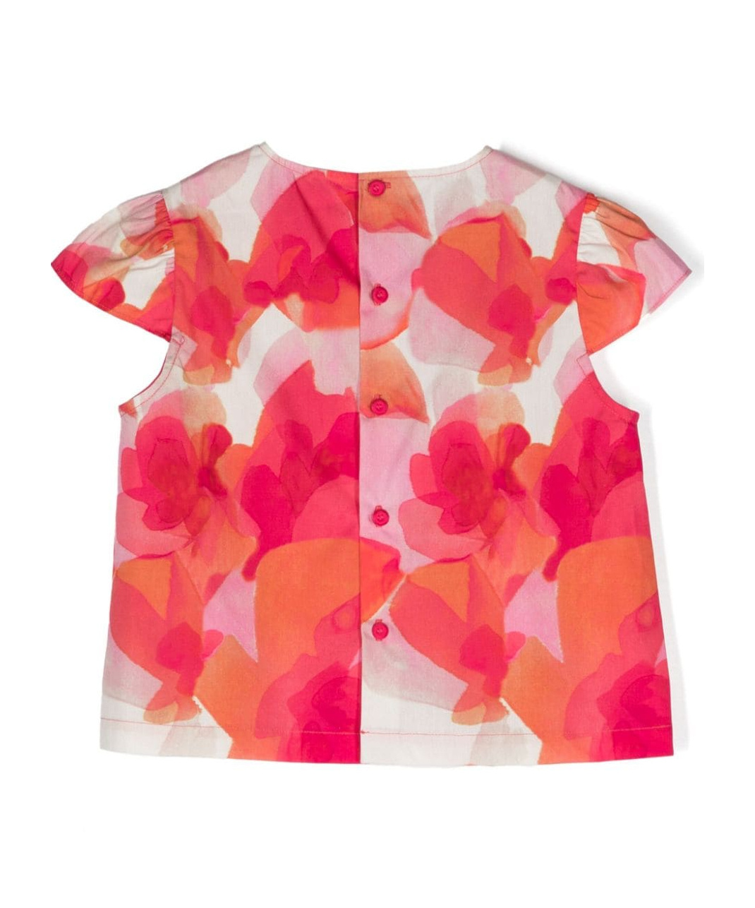 Il Gufo Abstract-print Poplin Blouse In Pink
