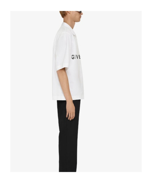 Givenchy Logo-print Short-sleeve Shirt In White